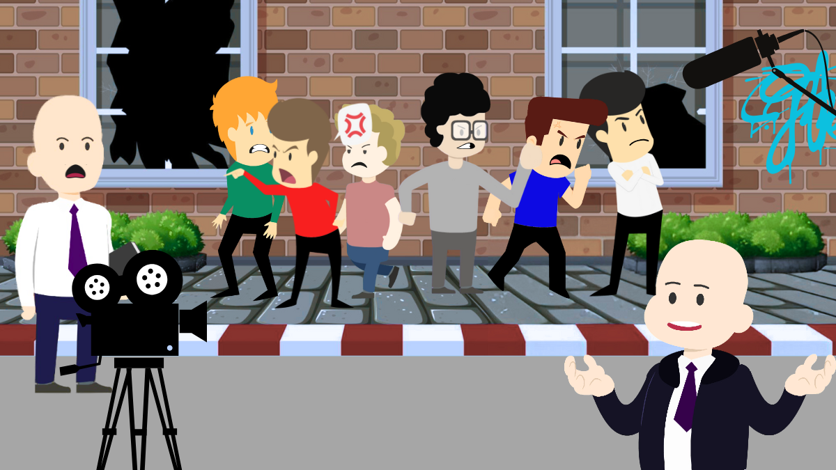 Six Trespassers Under Television Scrutiny